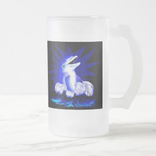Taza De Cristal Esmerilado Delfín sonriente