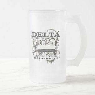 Taza De Cristal Esmerilado Delta Records Inc