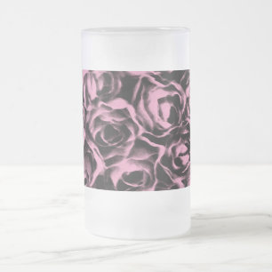 Taza De Cristal Esmerilado Demasiado amor ~ Frosted Glass Mug 16oz