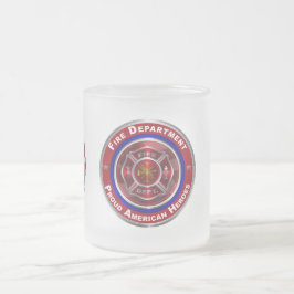Taza De Cristal Esmerilado Departamento de Bomberos Conmemorativo Diseñado Es