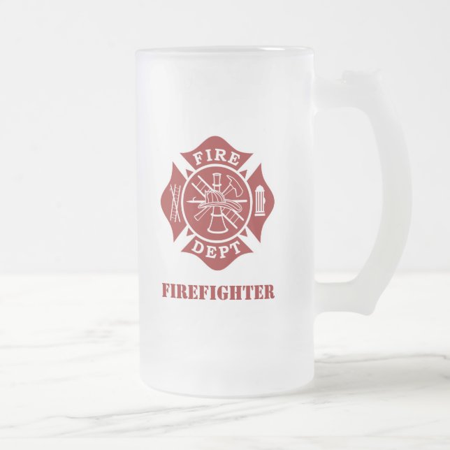 Taza De Cristal Esmerilado Departamento del fuego/taza del vidrio esmerilado (Derecha)