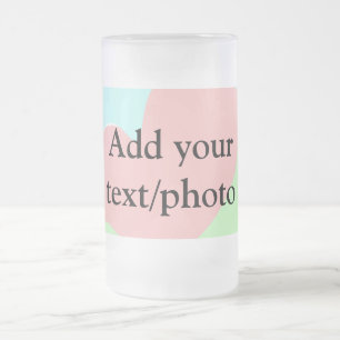 Taza De Cristal Esmerilado Derrame de acrílico simple mármol agregue su texto
