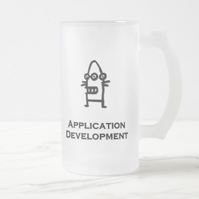 Taza De Cristal Esmerilado Desarrollo de aplicaciones para bots oculares (Derecha)