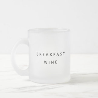 Taza De Cristal Esmerilado Desayuno Wine Gracioso Cita A La Moda Dos Tonos