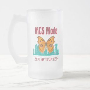 Taza De Cristal Esmerilado Descripción de la conciencia de la mariposa activa