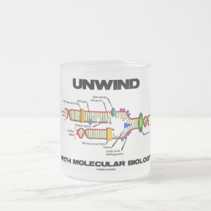 Taza De Cristal Esmerilado Desenrolle con la biología molecular (la réplica
