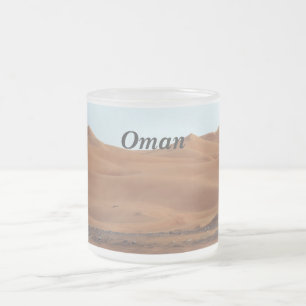 Taza De Cristal Esmerilado Desierto de Omán