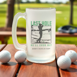 Taza De Cristal Esmerilado Despedida de Soltero de Golf Divertida Último Hoyo
