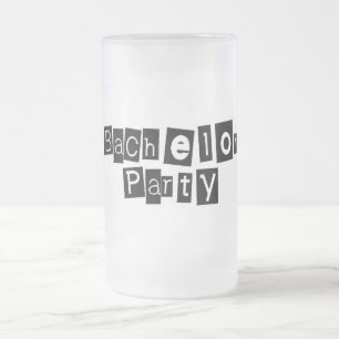 Taza De Cristal Esmerilado Despedida de soltero (negro Sq)