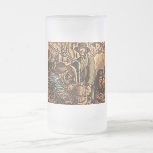 Taza De Cristal Esmerilado Destiladores clandestinos que hacen licor de whisk