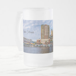 Taza De Cristal Esmerilado Destin Harbour Boardwalk Frost Beer Mug