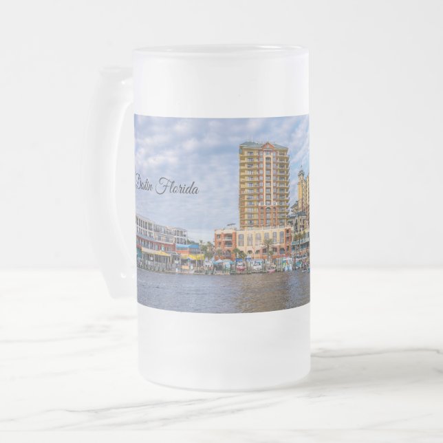 Taza De Cristal Esmerilado Destin Harbour Boardwalk Frost Beer Mug (Anverso izquierdo)