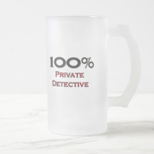 Taza De Cristal Esmerilado Detective privado del 100 por ciento