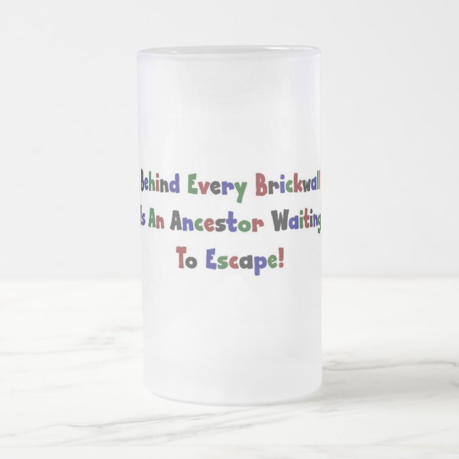 Taza De Cristal Esmerilado Detrás De Cada Pared De Brickwall Está... (Centro)