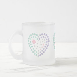 Taza De Cristal Esmerilado Devoción floral