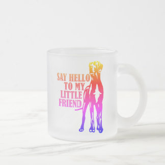 Taza De Cristal Esmerilado di hola a mi pequeño amigo