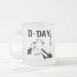 Taza De Cristal Esmerilado DÍA D 6 de junio de 1944