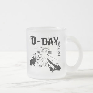 Taza De Cristal Esmerilado DÍA D 6 de junio de 1944
