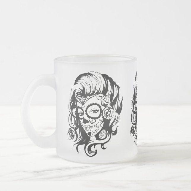 Taza De Cristal Esmerilado Día de la belleza muerta (Izquierda)