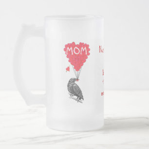 Taza De Cristal Esmerilado Día de la Madre de cuerdas graciosas y personaliza