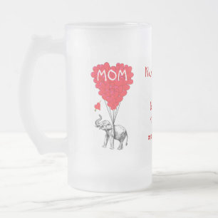 Taza De Cristal Esmerilado Día de la Madre divertido personalizado