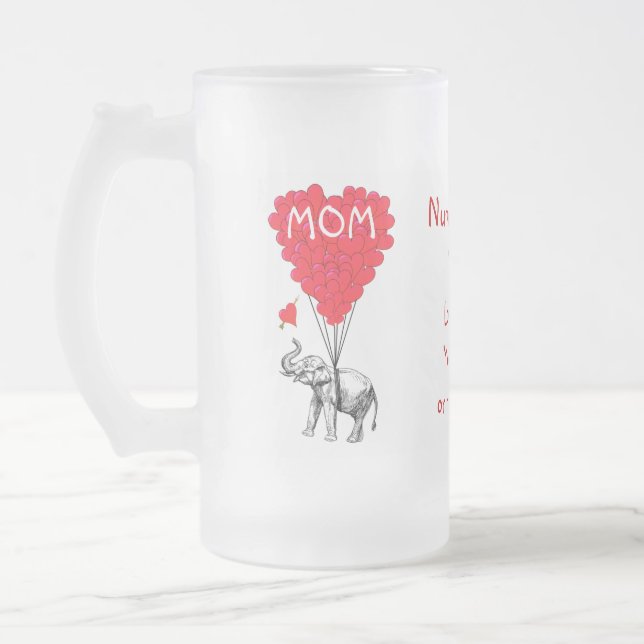 Taza De Cristal Esmerilado Día de la Madre divertido personalizado (Izquierda)