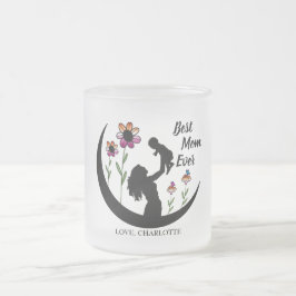 Taza De Cristal Esmerilado Día de la Madre LGBTQ, mejor mamá de todos, bander