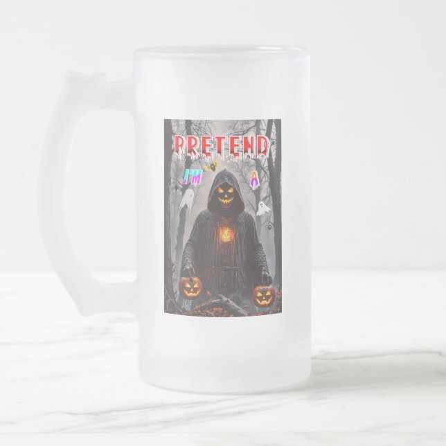 Taza De Cristal Esmerilado Día de las Brujas (Izquierda)