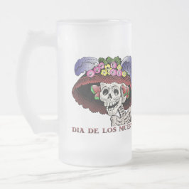 Taza De Cristal Esmerilado Dia de los Muertos [mug]
