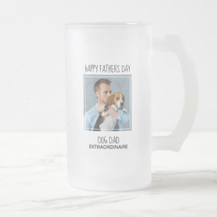 Taza De Cristal Esmerilado Día de los Padres de Papá Noel Mascota