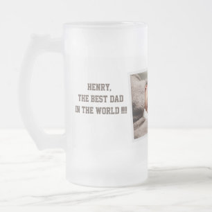 Taza De Cristal Esmerilado Día de los Padres Fotográficos