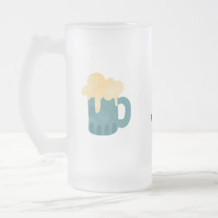 Taza De Cristal Esmerilado Día de los Padres, Fun, Fun y Foamy, Frosty