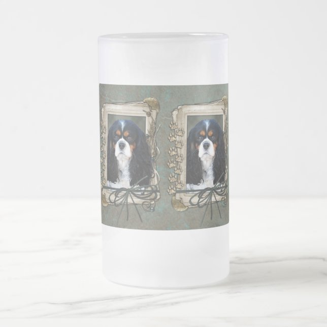 Taza De Cristal Esmerilado Día de padres - patas de piedra - caballeros - tri (Centro)