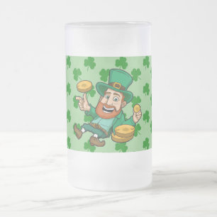 Taza De Cristal Esmerilado Día de San Patricio