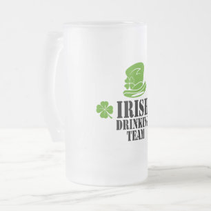 Taza De Cristal Esmerilado Día de San Patricio irlandés