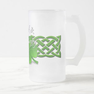 Taza De Cristal Esmerilado Día de Santa Patrona de Irlanda