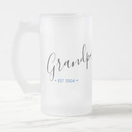 Taza De Cristal Esmerilado Día del abuelo año establecido