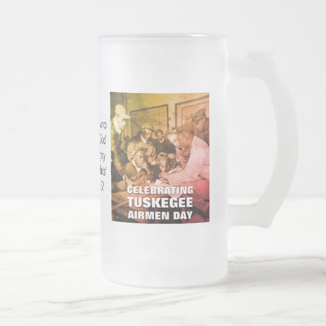 Taza De Cristal Esmerilado DÍA DEL AEROPUERTO DE personalizado TUSKEGEE (Derecha)