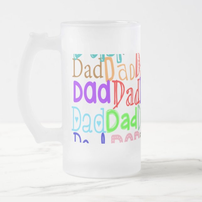 Taza De Cristal Esmerilado Día del Padre (Izquierda)