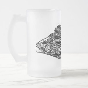Taza De Cristal Esmerilado Día del Padre de Peces Negros