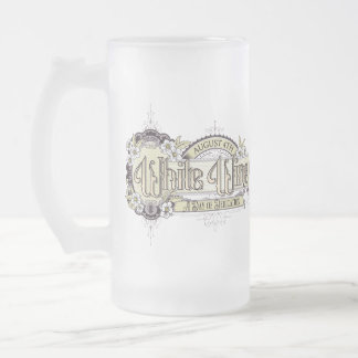 Taza De Cristal Esmerilado Día del Vino Blanco Rótulo