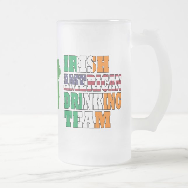 Taza De Cristal Esmerilado Día irlandés de St Patrons (Derecha)