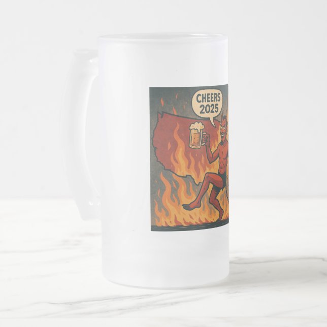 Taza De Cristal Esmerilado Diablo 2025 (Anverso izquierdo)