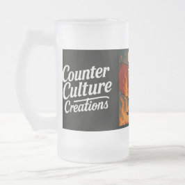 Taza De Cristal Esmerilado Diablos