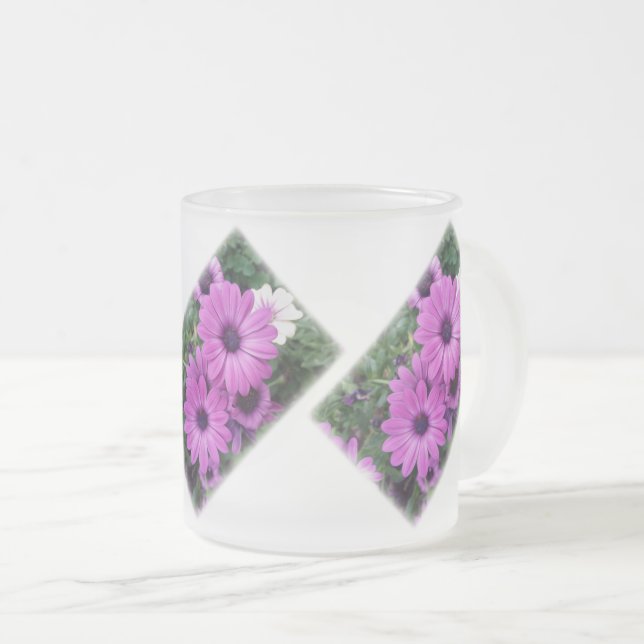 Taza De Cristal Esmerilado Diásisis moradas (Anverso derecho)