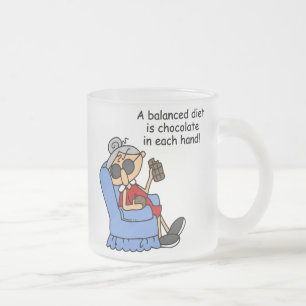 Taza De Cristal Esmerilado Dieta equilibrada de chocolate