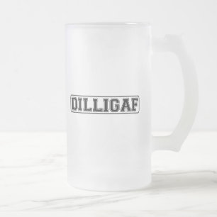Taza De Cristal Esmerilado DILLIGAF - Grosero divertido "hace yo mira como
