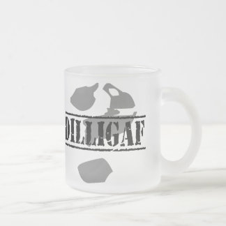 Taza De Cristal Esmerilado ¿DILLIGAF? Mira como doy….