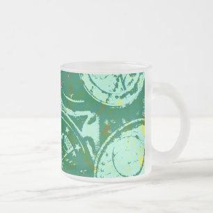 Taza De Cristal Esmerilado Dinero verde