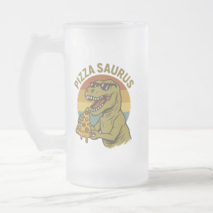 Taza De Cristal Esmerilado Dino de pizza de Guay al estilo retro